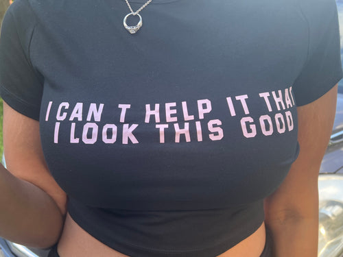 Black LTG Cropped Tee