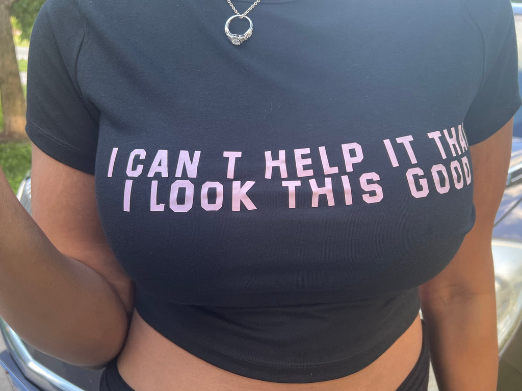 Black LTG Cropped Tee